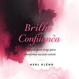 An inspiring yet somber ebook cover design titled "Brilhe com Confiança: Estratégias para Transformar Sua Autoestima