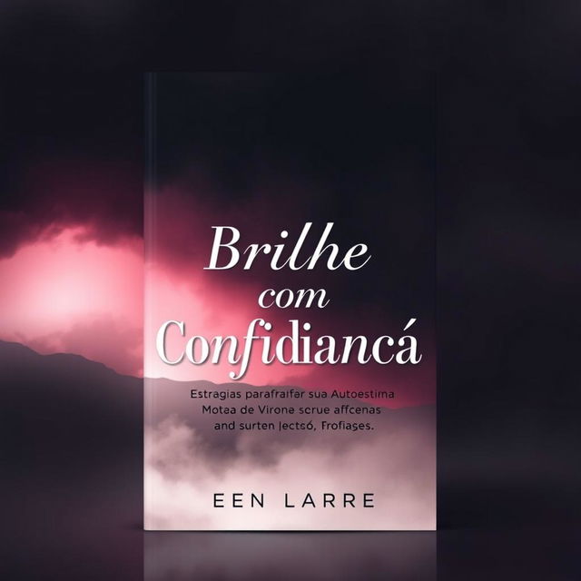 An ebook cover design titled "Brilhe com Confiança: Estratégias para Transformar Sua Autoestima" that evokes a deeply emotional and contemplative atmosphere