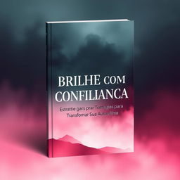 An ebook cover design titled "Brilhe com Confiança: Estratégias para Transformar Sua Autoestima" that evokes a deeply emotional and contemplative atmosphere