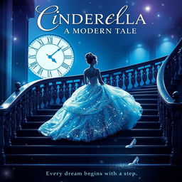 A captivating movie poster for a modern retelling of the Cinderella story