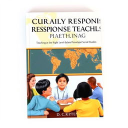 A captivating book cover featuring the title 'Culturally Responsive Teaching & Teaching at the Right Level dalam Pembelajaran IPS' in a bold and elegant font