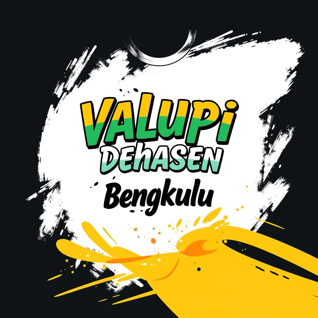 A creative and unique t-shirt design featuring the text 'Valupi Dehasen Bengkulu' prominently displayed on the front