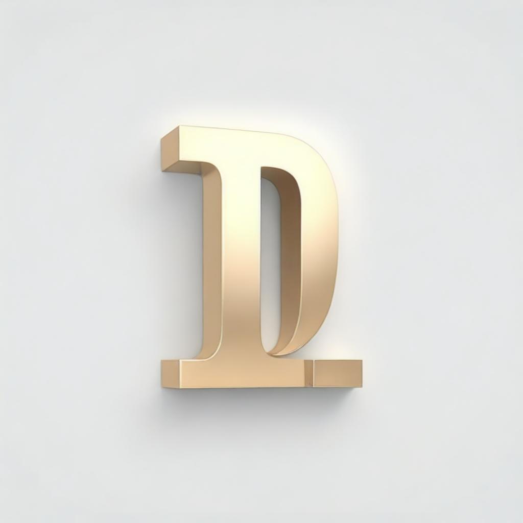 Render an elegant and high-quality image of the letter 'J', showcasing it with smooth edges and polished surfaces.