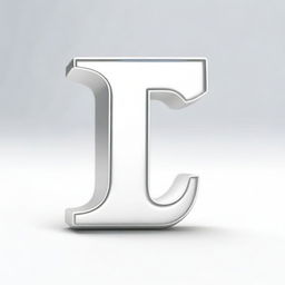 Render an elegant and high-quality image of the letter 'J', showcasing it with smooth edges and polished surfaces.