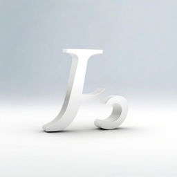 Render an elegant and high-quality image of the letter 'J', showcasing it with smooth edges and polished surfaces.