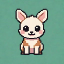 A pixel-art rendition of a cute animal