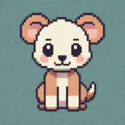 A pixel-art rendition of a cute animal