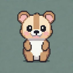 A pixel-art rendition of a cute animal