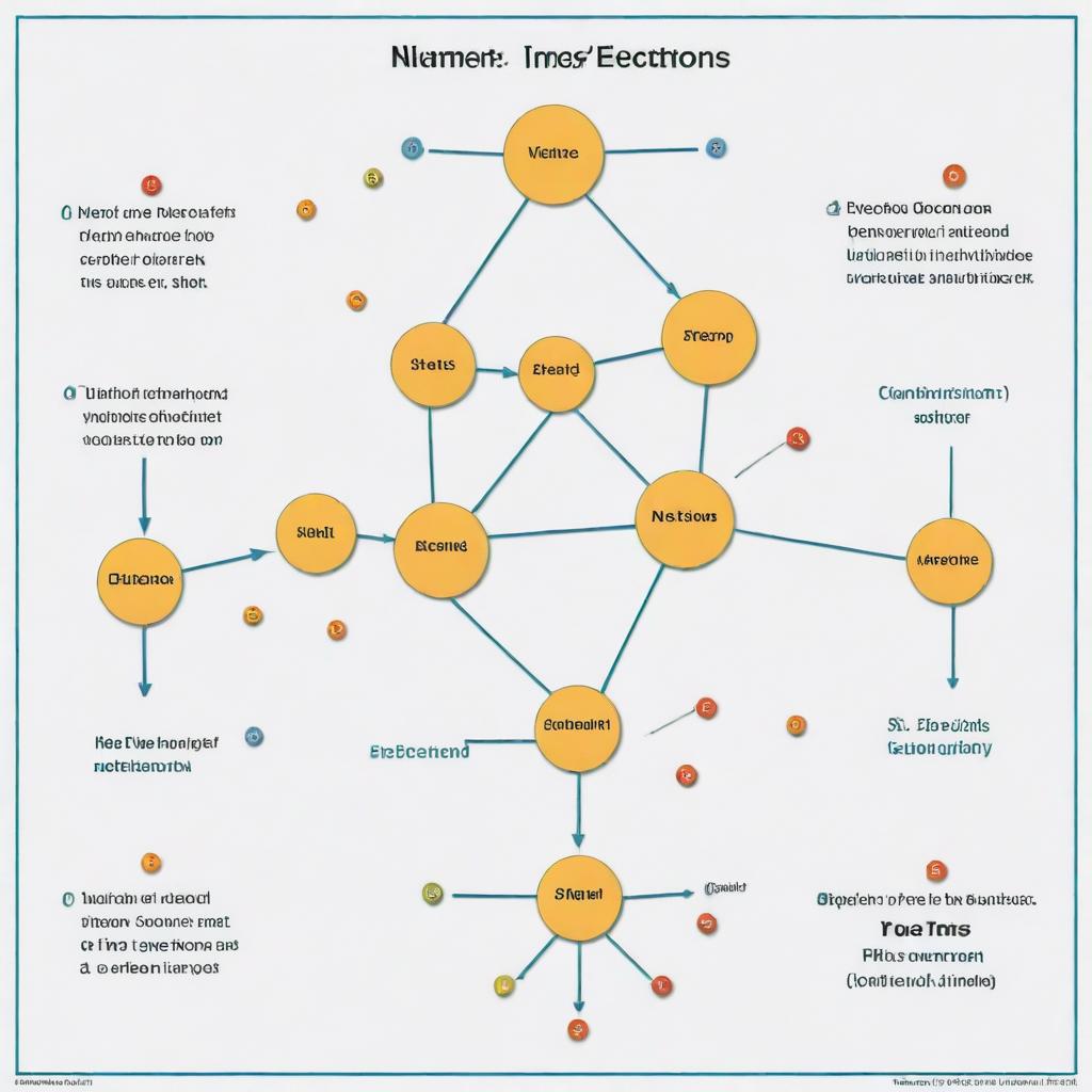 Concept map depicting the relationship between atom components and related terms: Atom Ions, s.p.d.f, valence shell, protons, valence electrons, Element, shell or energy levels, electron configuration, orbital or subshell, neutrons, electrons, and nucleus