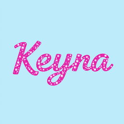 The name 'Keyra' written in a stylish Barbie font