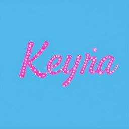 The name 'Keyra' written in a stylish Barbie font