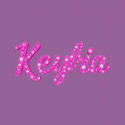 The name 'Keyra' written in a stylish Barbie font