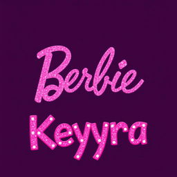 The name 'Keyra' written in a stylish Barbie font