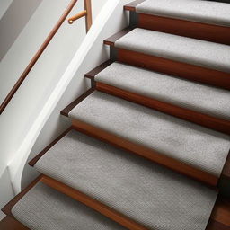 A set of chic and modern stair treads, made from dust-repellent materials. Their trendy design not only makes the stairs always appear fresh and clean, but also contributes significantly to the aesthetic of the space.