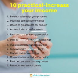 Ten practical ideas to increase your income today: 1