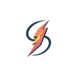 A logo design consisting of a stylized 'B' letter incorporated with a lightning bolt, emitting energy and dynamism