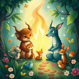 A magical inner world that reflects the inner flame and the capacity to help others and oneself, set aside egos and comparisons