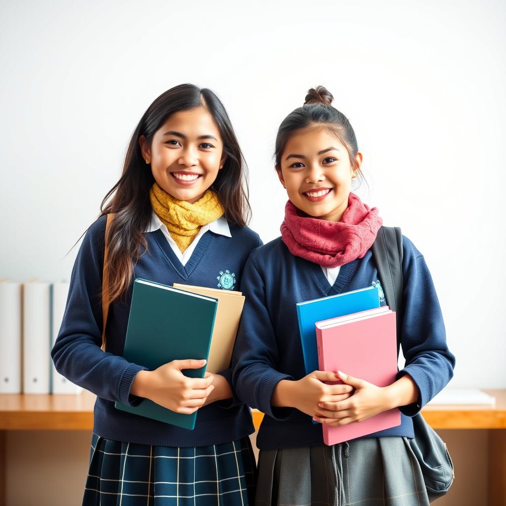 A realistic and scientific-themed book cover featuring two high school students from Colegio Adventista del Titicaca in Puno, Peru