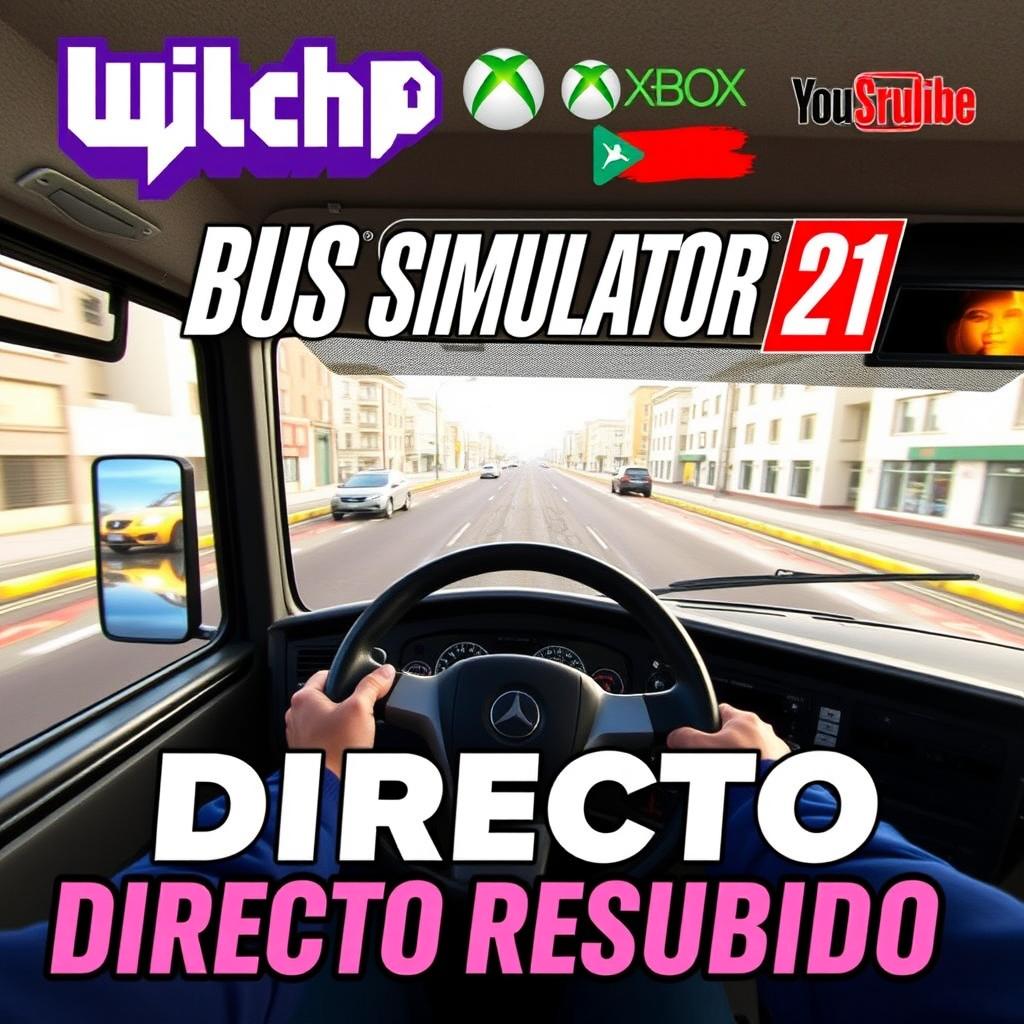 A YouTube thumbnail for the video game 'BUS SIMULATOR 21'