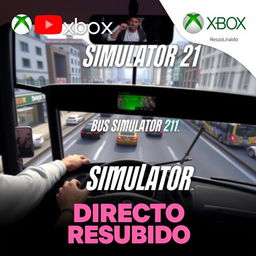 A YouTube thumbnail for the video game 'BUS SIMULATOR 21'