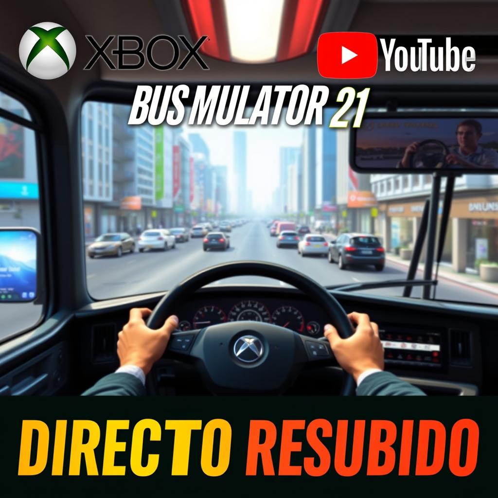 A YouTube thumbnail for the video game 'BUS SIMULATOR 21'