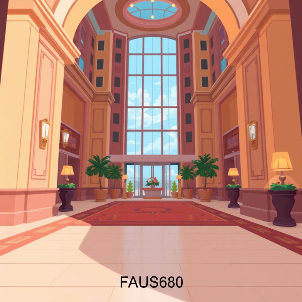 A YouTube thumbnail illustrating a hotel in a cartoon style