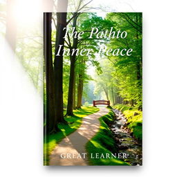 A visually captivating book cover design for "The Path to Inner Peace" by Great Learner