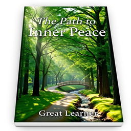 A visually captivating book cover design for "The Path to Inner Peace" by Great Learner