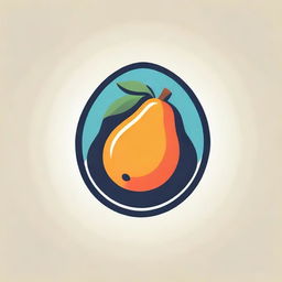 Logo for a brand named 'Tropical Tang', prominently featuring papayas and bananas encapsulated in a tropical ambiance