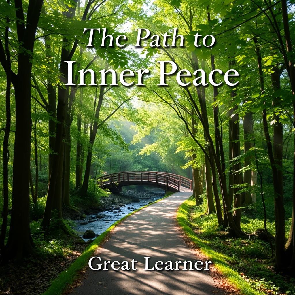 A captivating book cover for "The Path to Inner Peace" by Great Learner