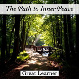 A captivating book cover for "The Path to Inner Peace" by Great Learner