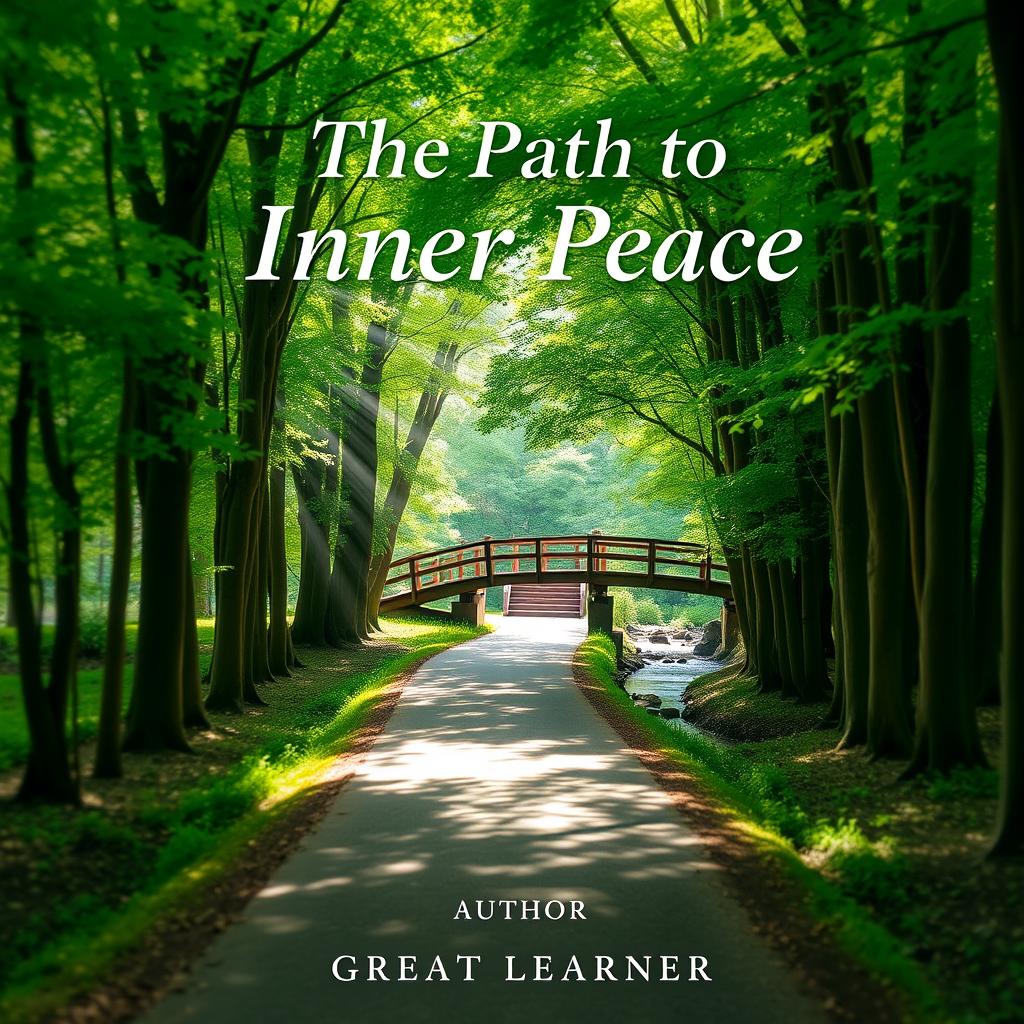 A captivating book cover for "The Path to Inner Peace" by Great Learner