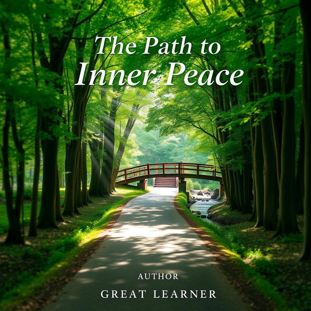 A captivating book cover for "The Path to Inner Peace" by Great Learner