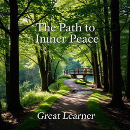 A captivating book cover for "The Path to Inner Peace" by Great Learner