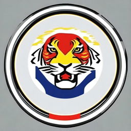 A circular profile picture border featuring a majestic tiger and elements of the Philippine flag.