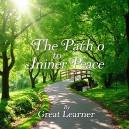 A visually captivating book cover for "The Path to Inner Peace" by Great Learner