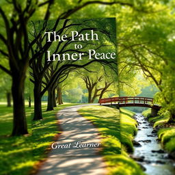 A visually captivating book cover for "The Path to Inner Peace" by Great Learner