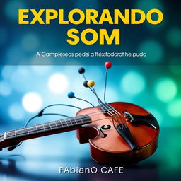 capa de livro didático sobre o uso de pedais de efeitos no violão acústico, com o título "Explorando o Som - Guia Completo para o Uso de Pedais de Efeitos no Violão"