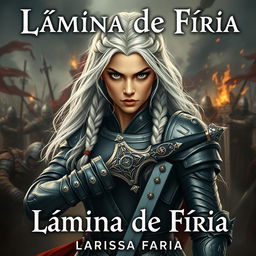 Book cover for "Lâmina de Fúria" by Larissa Faria