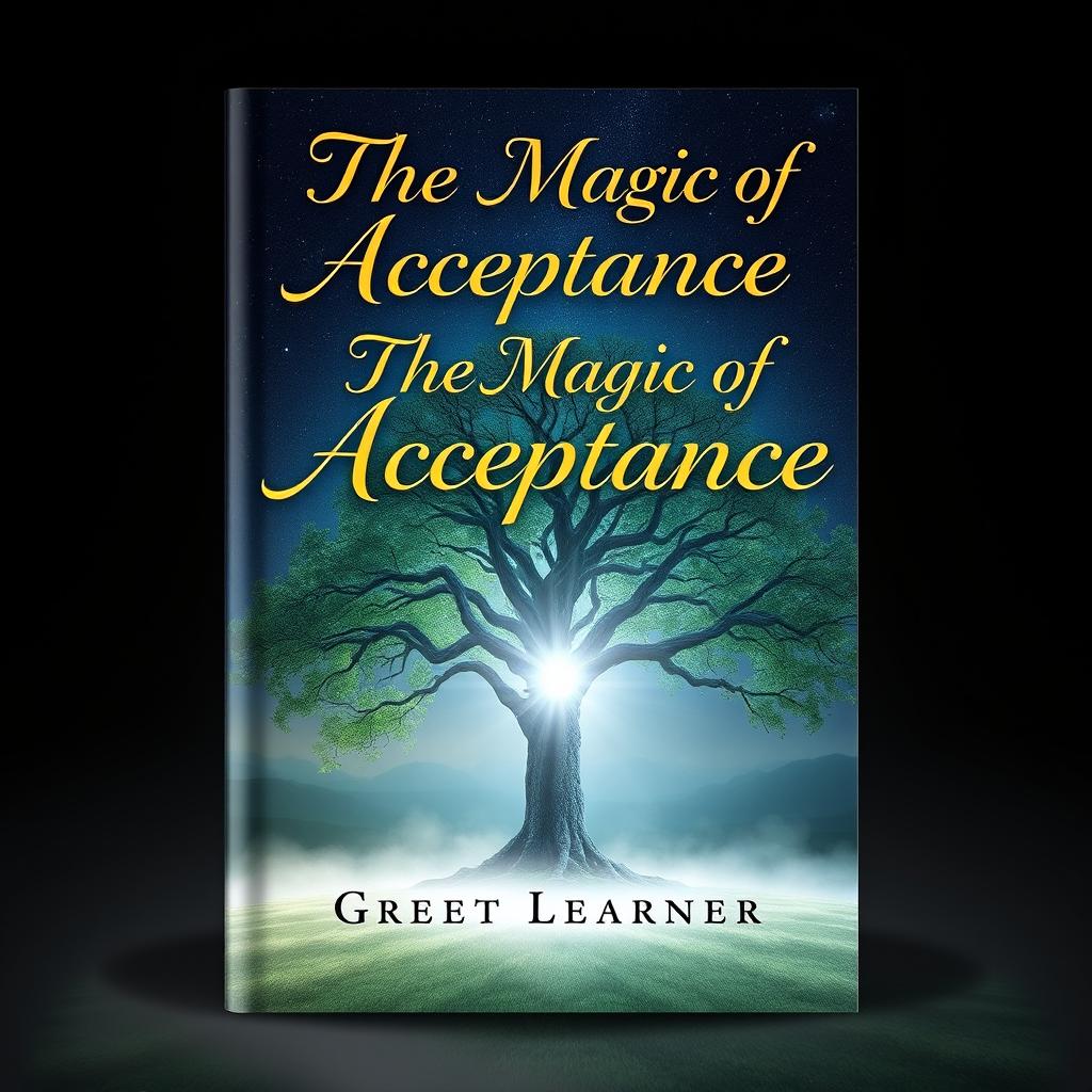 A captivating book cover design for "The Magic of Acceptance" by Great Learner