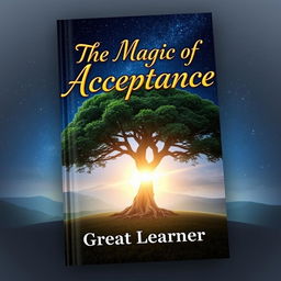 A captivating book cover design for "The Magic of Acceptance" by Great Learner