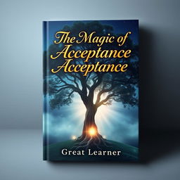 A captivating book cover design for "The Magic of Acceptance" by Great Learner