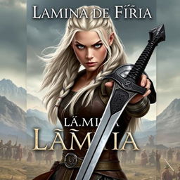 Book cover for "Lâmina de Fúria" by Larissa Faria