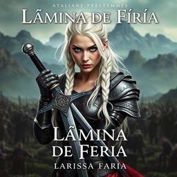 Book cover for "Lâmina de Fúria" by Larissa Faria