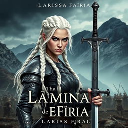 Book cover for "Lâmina de Fúria" by Larissa Faria