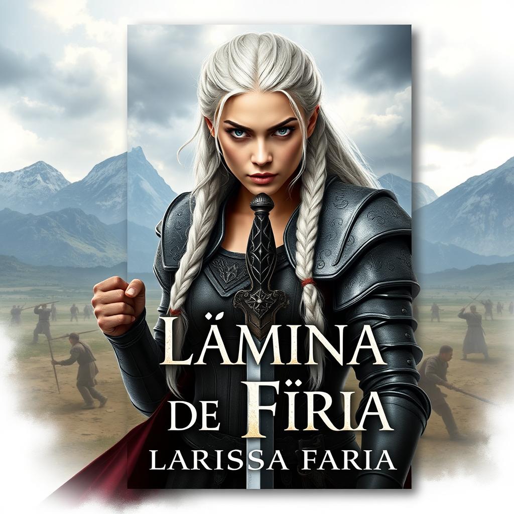 Book cover for "Lâmina de Fúria" by Larissa Faria