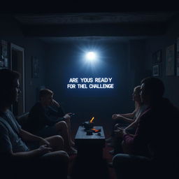 A once light and relaxed evening atmosphere takes a mysterious turn as friends gather for a gaming marathon in a dimly lit basement