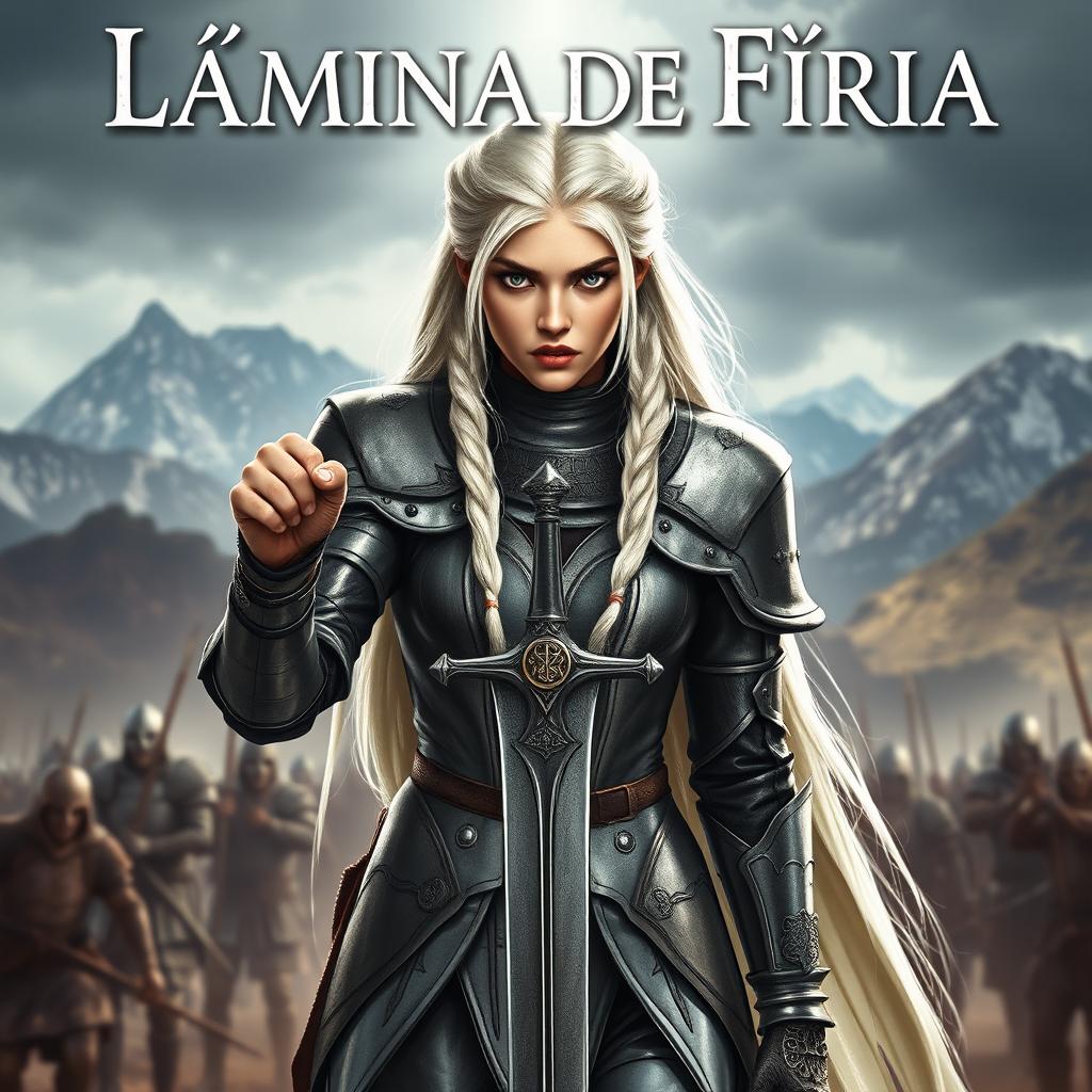 Book cover for "Lâmina de Fúria" by Larissa Faria