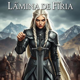 Book cover for "Lâmina de Fúria" by Larissa Faria