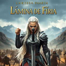 Book cover for "Lâmina de Fúria" by Larissa Faria